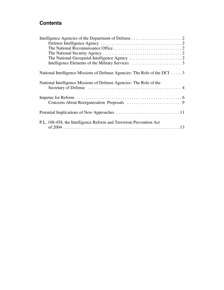 [20050211]RL32515_情报界重组：对国防部情报机构的潜在影响.pdf_第3页