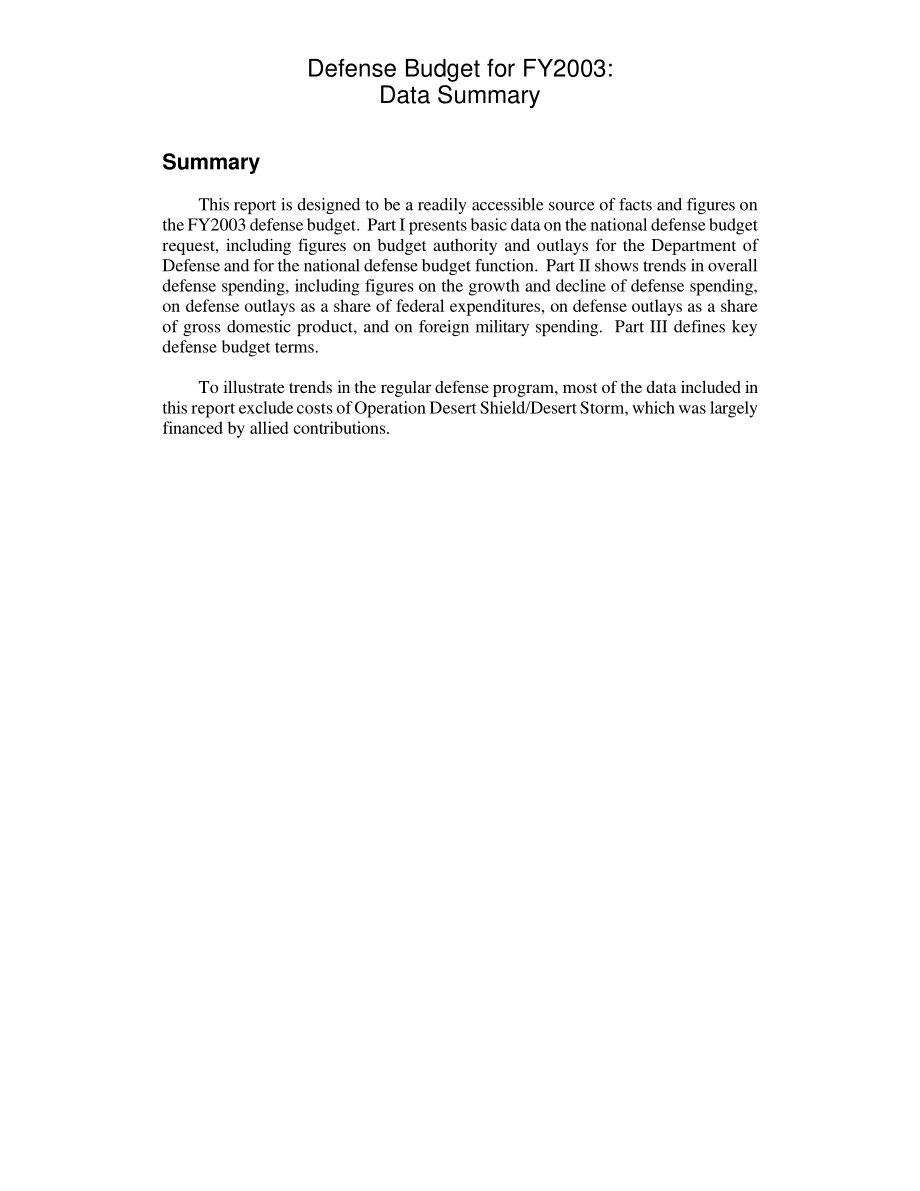 [20020329]RL31349_2003财年国防预算：数据摘要.pdf_第2页