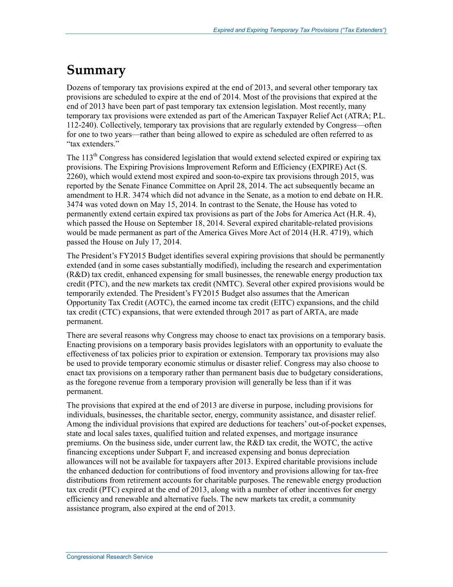 [20141106]R43124_已到期和即将到期的临时税收准备金（“税收扩展器”）.pdf_第2页