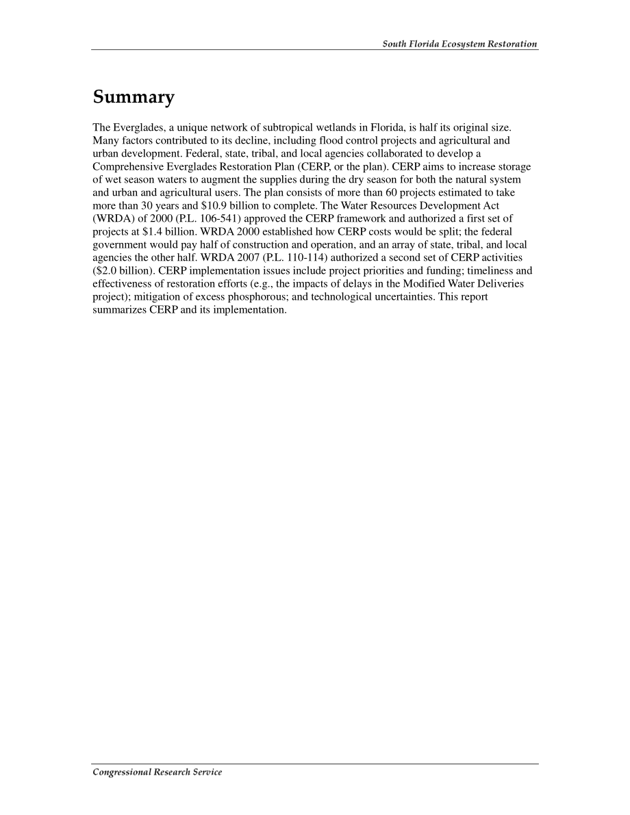 [20080103]RS20702_南佛罗里达生态系统恢复和大沼泽地综合恢复计划.pdf_第2页