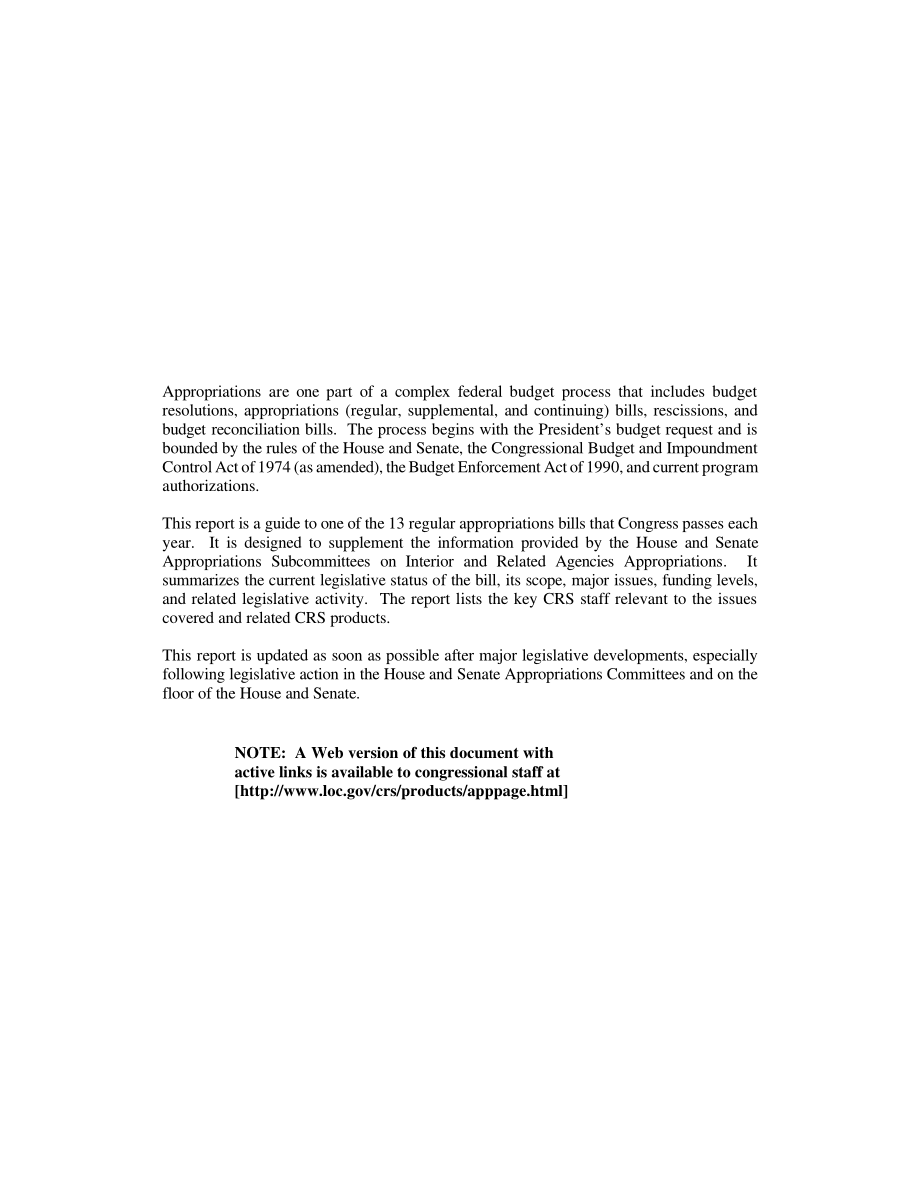[20001017]RL30506_2001财年拨款：内部和相关机构.pdf_第2页