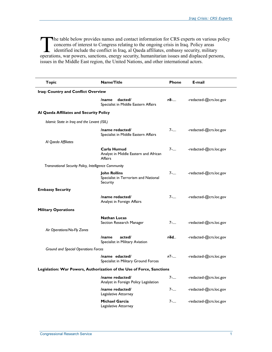 [20140618]R43605_伊拉克危机：CRS专家.pdf_第2页