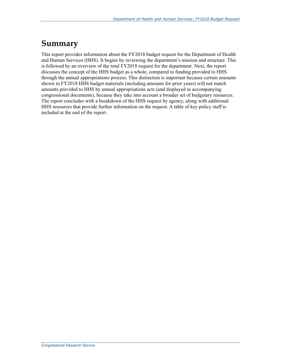 [20170706]R44885_卫生和公共服务部：2018财年预算申请.pdf_第2页