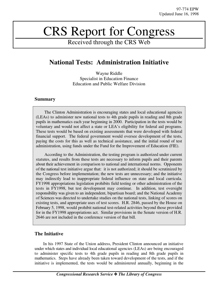 [19980616]97-774EPW_国家测试：管理倡议.pdf_第1页