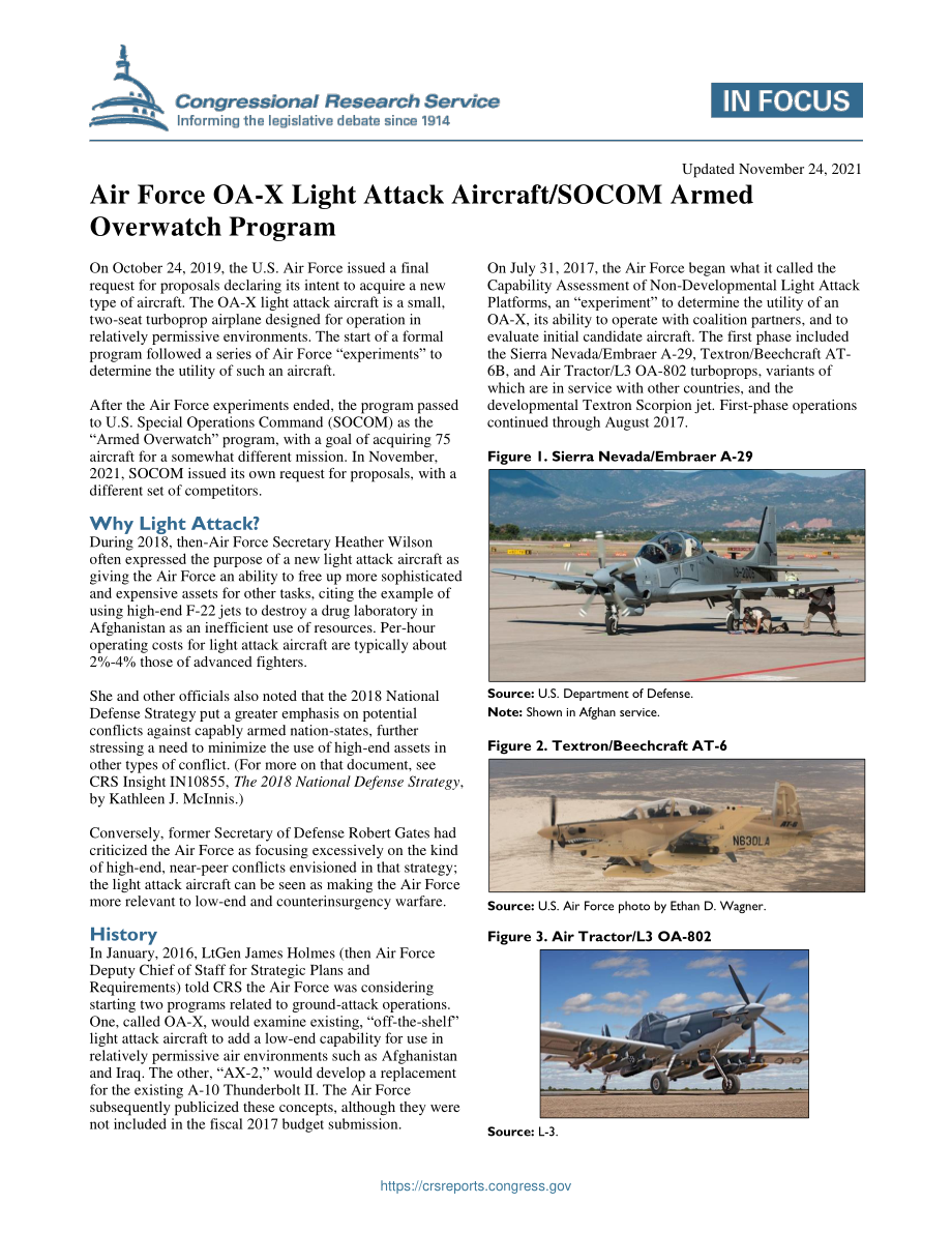 [20211124]IF10954_空军OA-X轻型攻击机SOCOM武装警戒计划.pdf_第1页