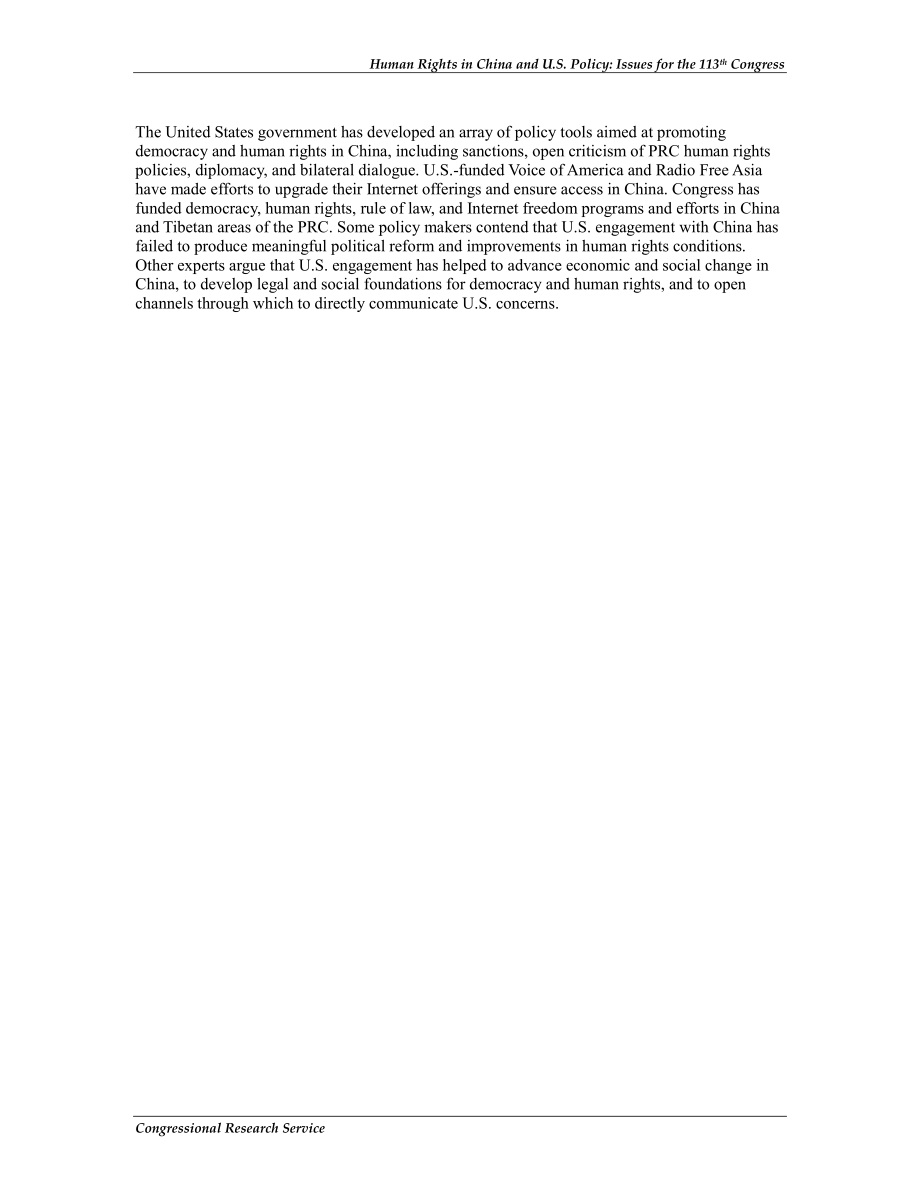 [20130619]R43000_中国的人权与美国的政策：第113届大会议题.pdf_第3页