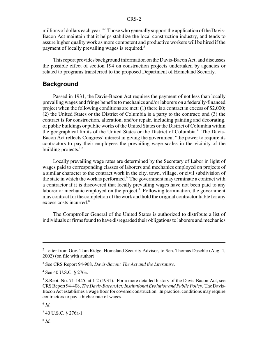 [20020827]RS21295_国土安全和戴维斯-培根法案.pdf_第2页