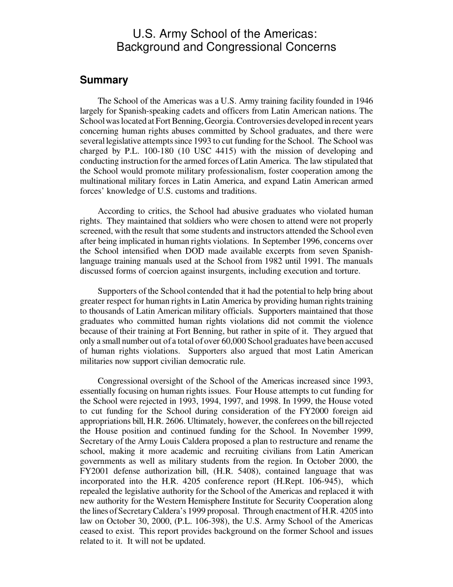 [20010416]RL30532_美洲陆军学校：背景和国会关注的问题.pdf_第2页
