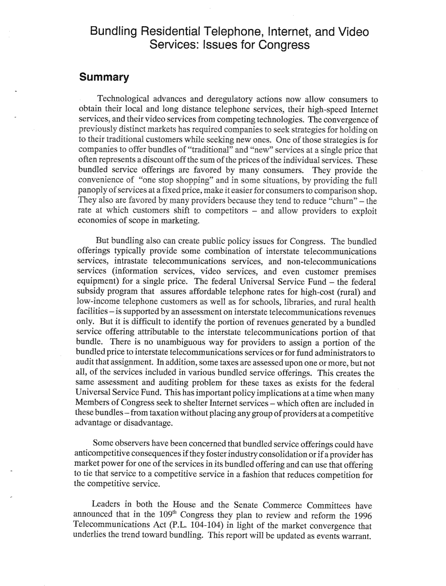 [20040217]RL32232_捆绑住宅电话、互联网和视频服务：国会议题.pdf_第2页