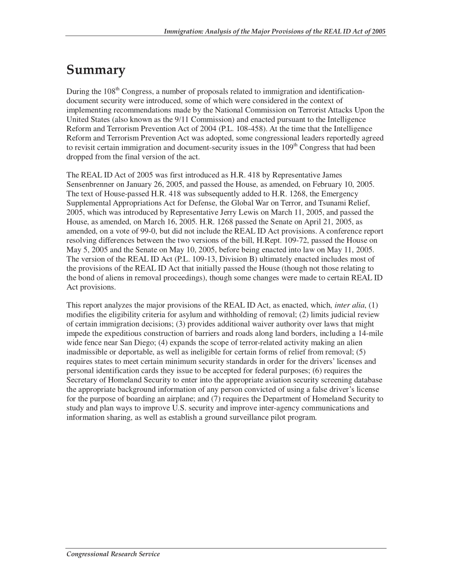 [20050525]RL32754_移民：2005年《真实身份法》主要条款分析.pdf_第2页