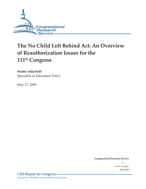 [20090527]RL33749_The No Child Left Behind Act 第111届国会重新授权问题概述.pdf