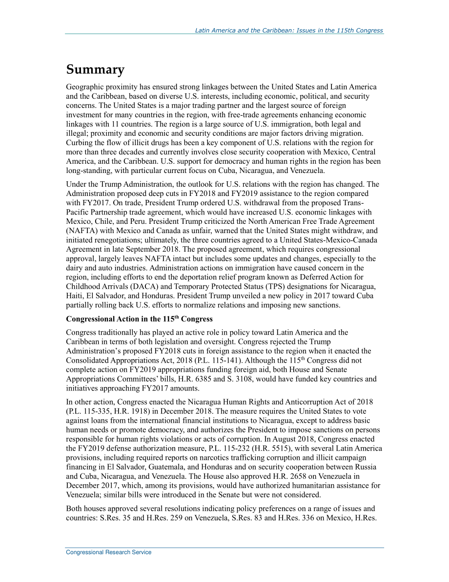 [20190122]R45120_拉丁美洲和加勒比：第115届国会的议题.pdf_第2页