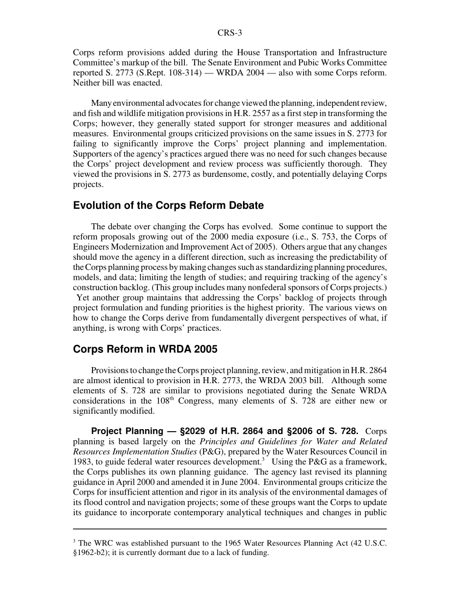 [20050818]RS22129_2005年WRDA“工程兵团改革”.pdf_第3页