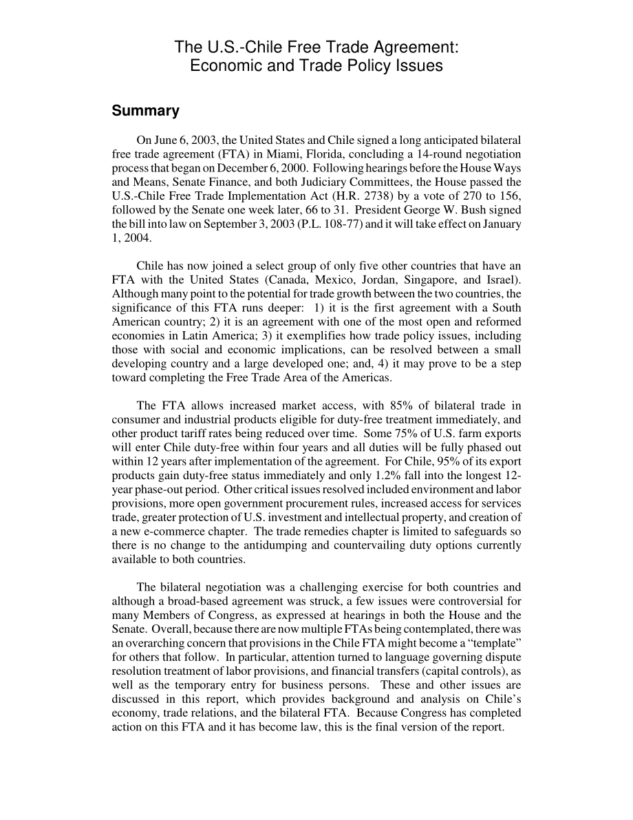 [20030910]RL31144_美国-智利自由贸易协定：经济和贸易政策问题.pdf_第2页
