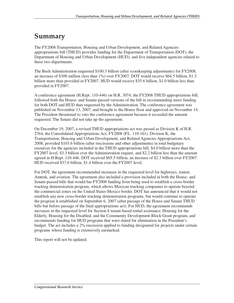 [20080214]RL34046_交通、住房和城市发展及相关机构（THUD）：2008财年拨款.pdf_第2页