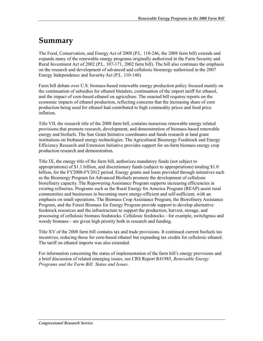 [20110907]RL34130_2008年农业法案中的可再生能源项目.pdf_第2页