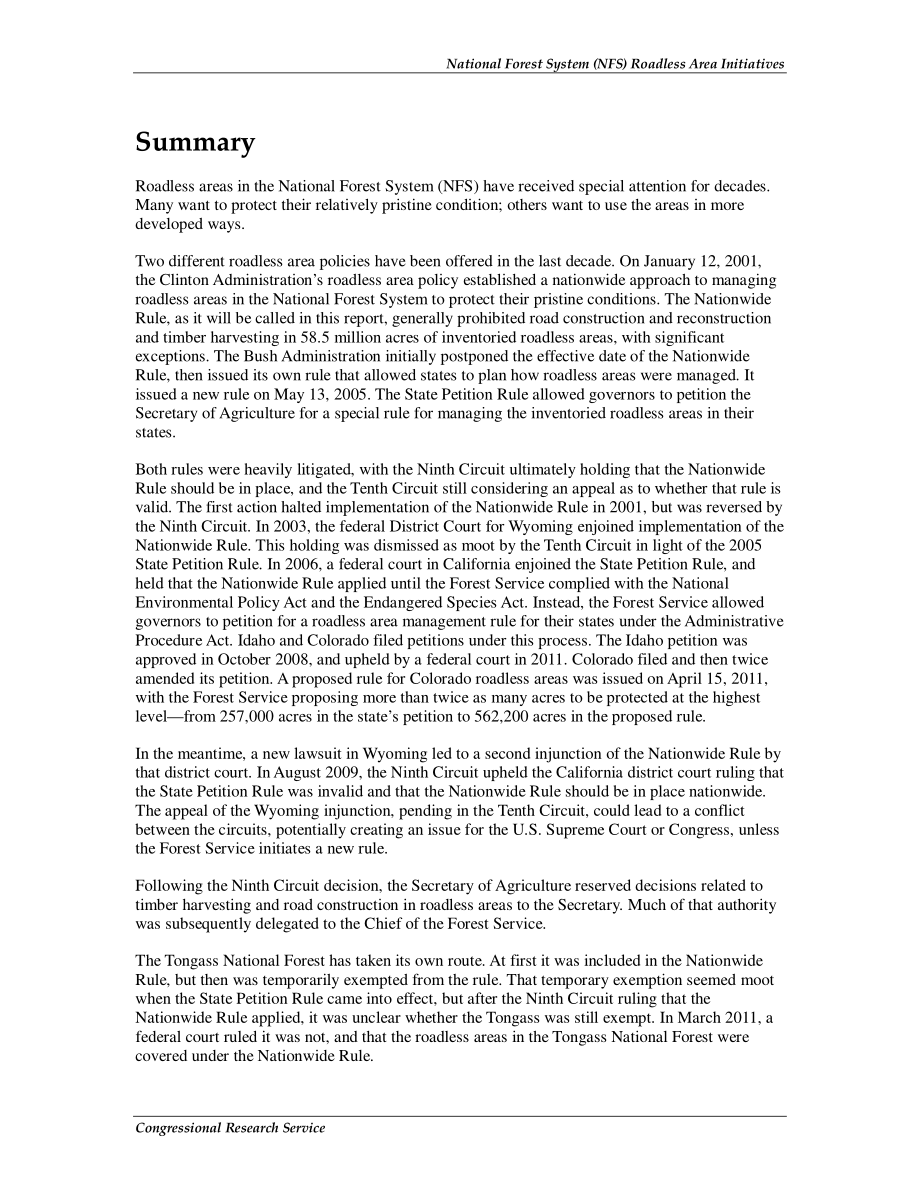[20110418]RL30647_国家森林系统（NFS）无路区域倡议.pdf_第2页