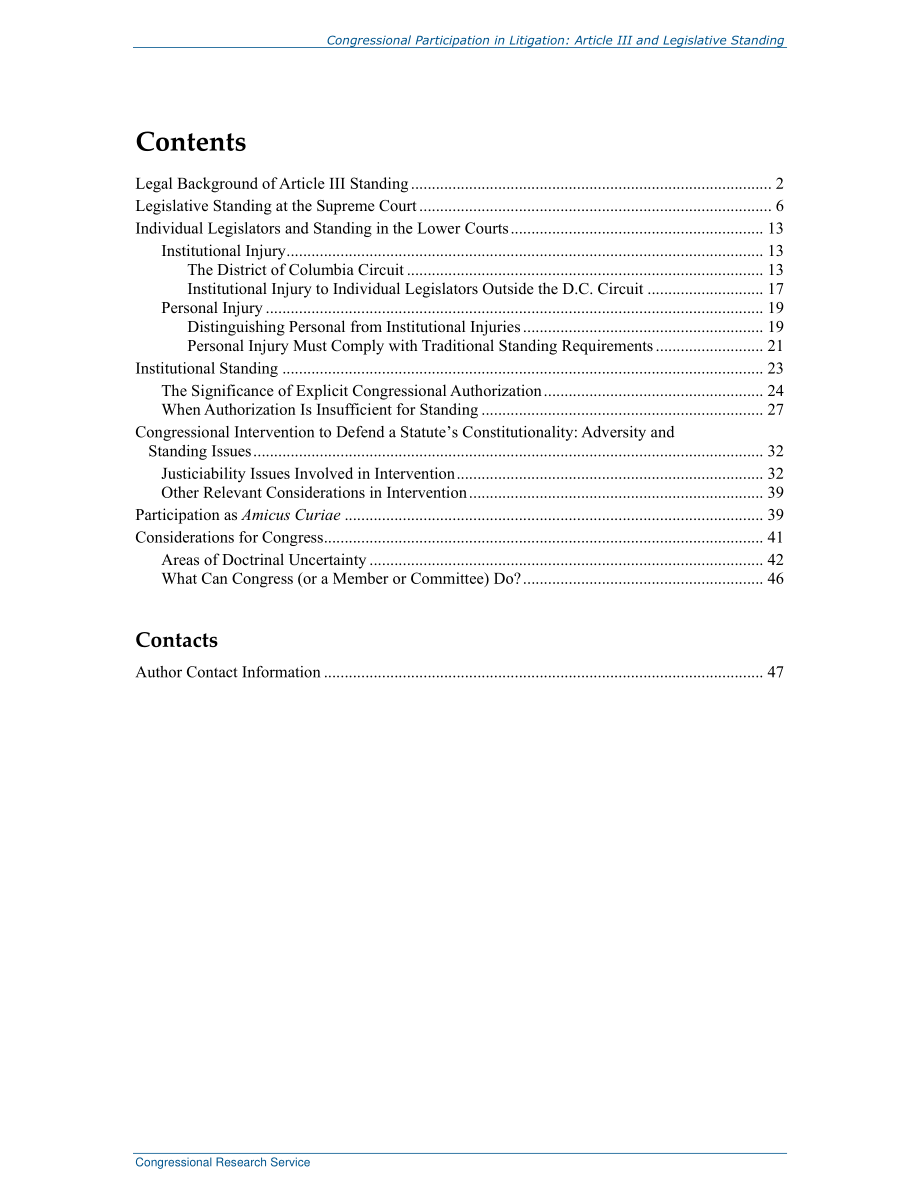 [20191108]R45636_国会参与诉讼：第三条和立法地位.pdf_第3页
