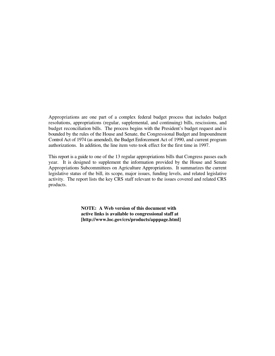 [19981221]98-201_Appropriations for FY 1999：美国农业部及相关机构.pdf_第2页
