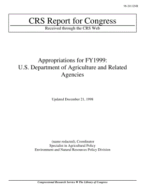 [19981221]98-201_Appropriations for FY 1999：美国农业部及相关机构.pdf