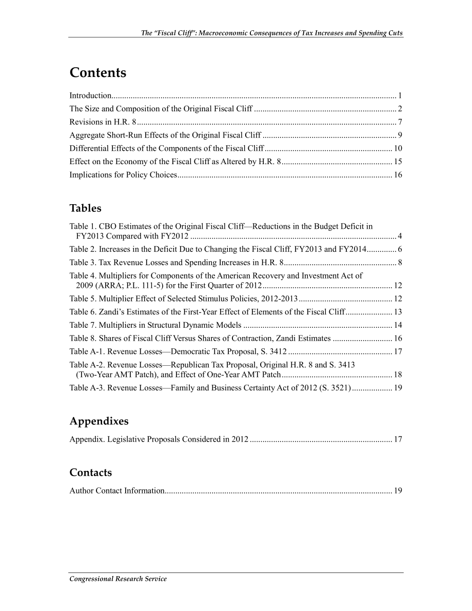 [20130109]R42700_“财政悬崖”：增税和削减开支的宏观经济后果.pdf_第3页