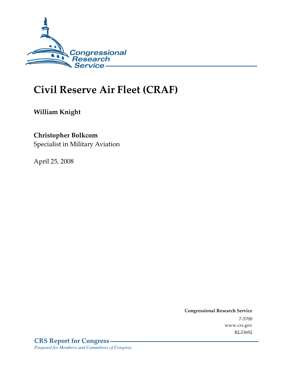 [20080425]RL33692_民航后备机队（CRAF）.pdf_第1页