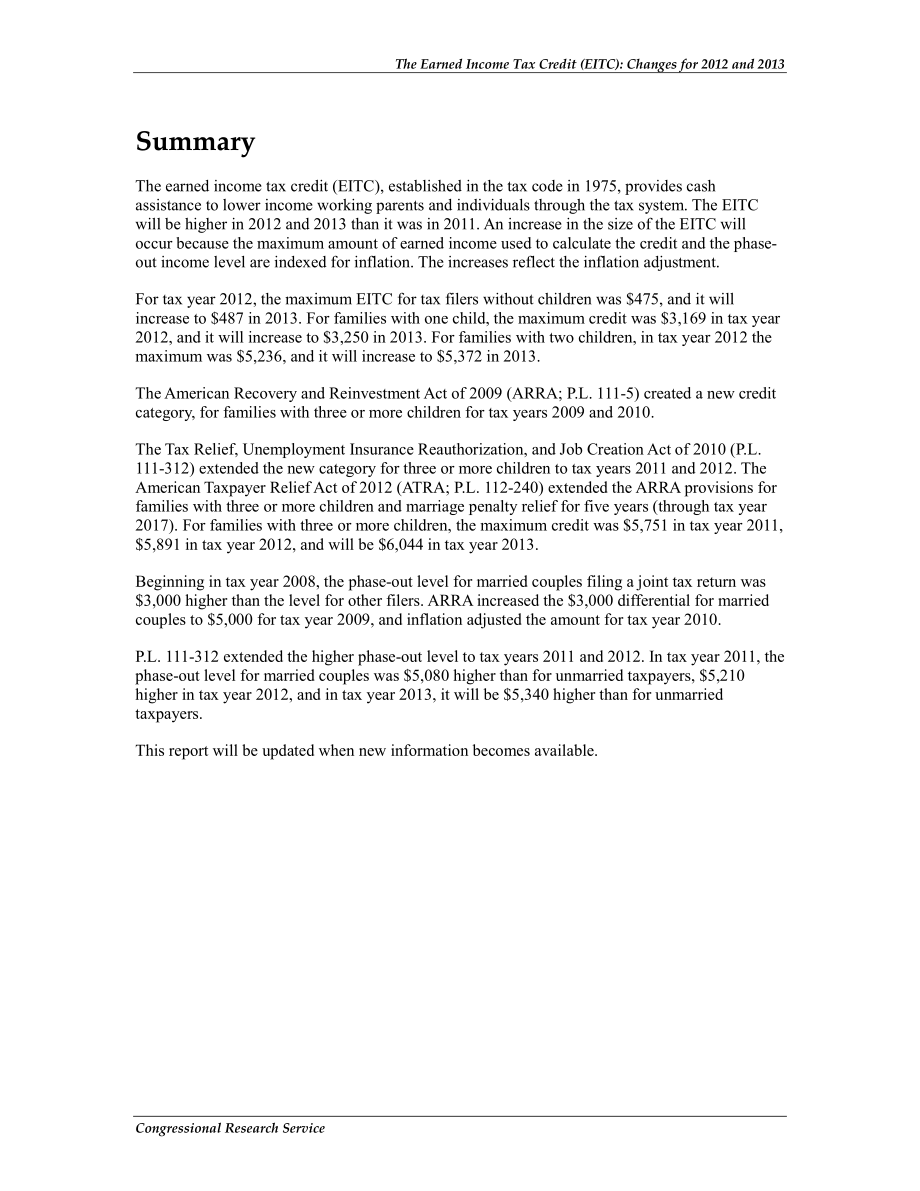 [20130131]RS21352_所得税抵免（EITC）：2012年和2013年的变化.pdf_第2页