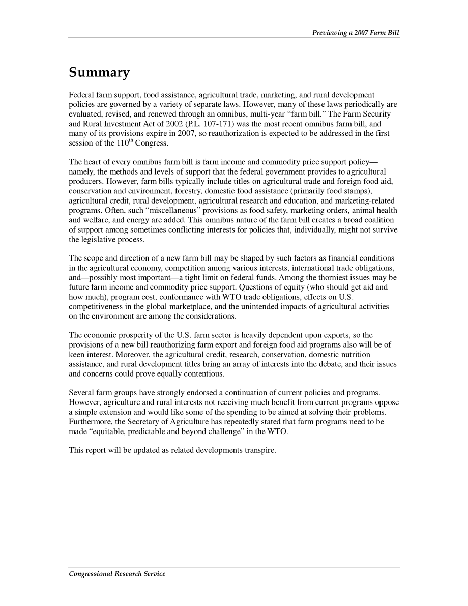 [20070103]RL33037_预览2007年农业法案.pdf_第2页