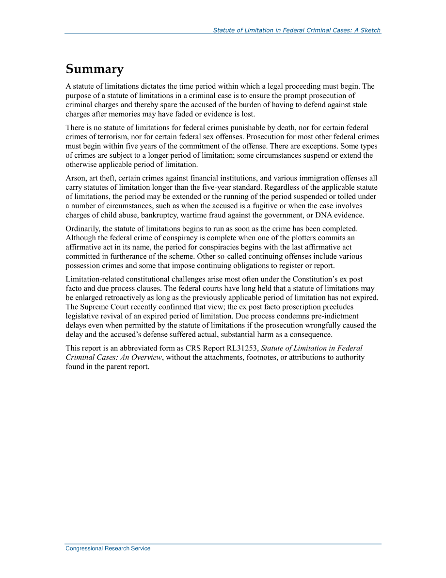[20171114]RS21121_联邦刑事案件的诉讼时效：草图.pdf_第2页