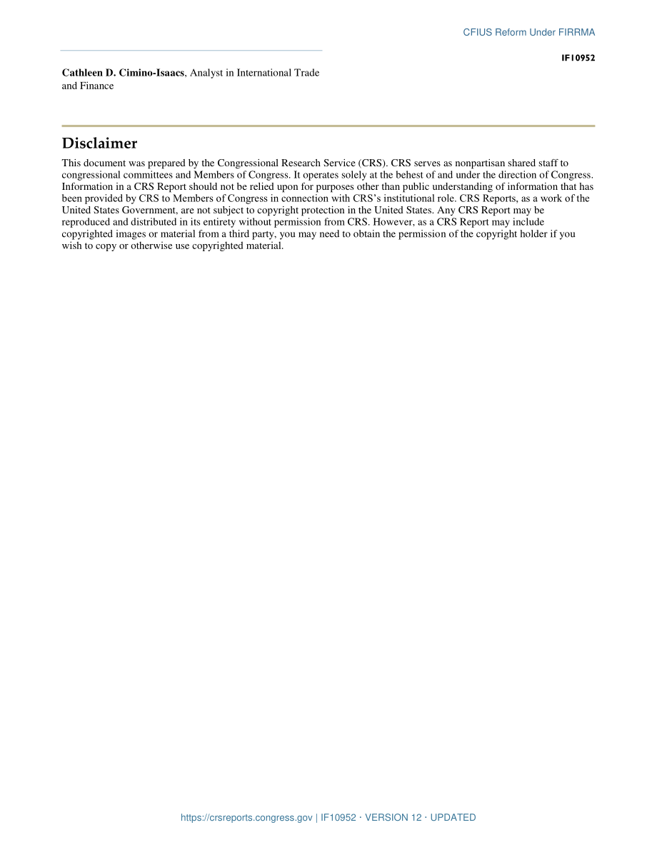 [20200221]IF10952_FIRRMA下的CFIUS改革.pdf_第3页