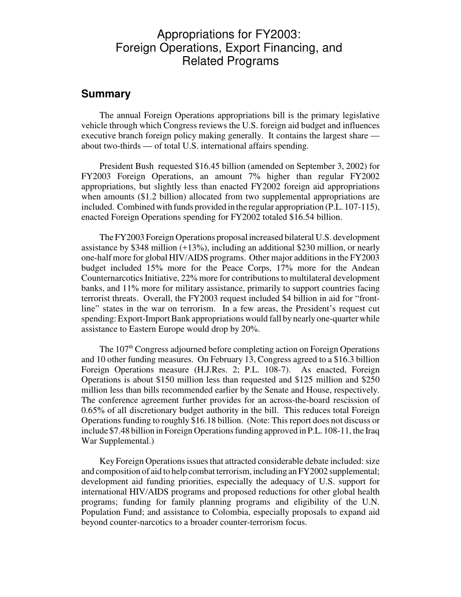 [20030505]RL31311_2003财年拨款：国外业务、出口融资和相关计划.pdf_第3页