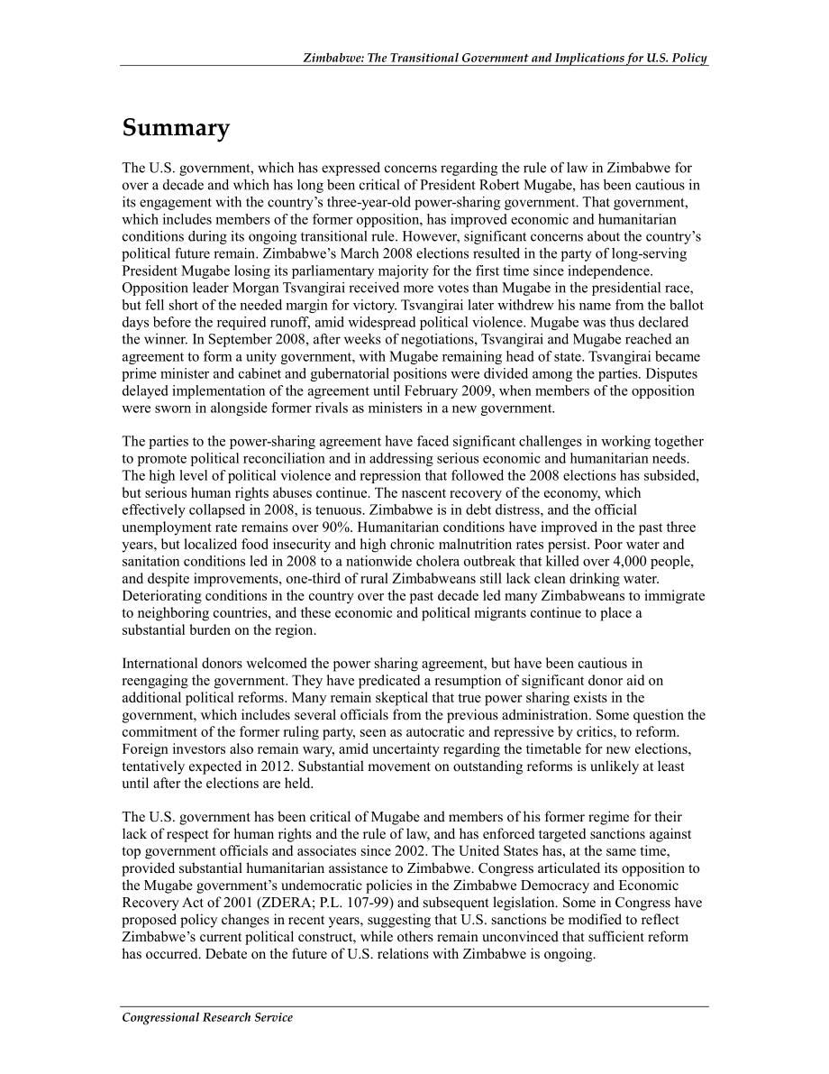 [20111027]RL34509_津巴布韦：过渡政府及其对美国政策的影响.pdf_第2页