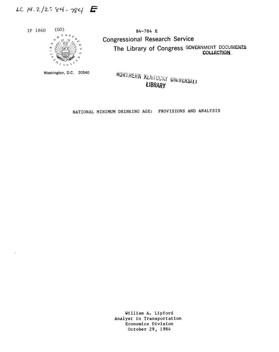 [19841029]84-784E_国家最低饮酒年龄：准备金和分析.pdf_第1页