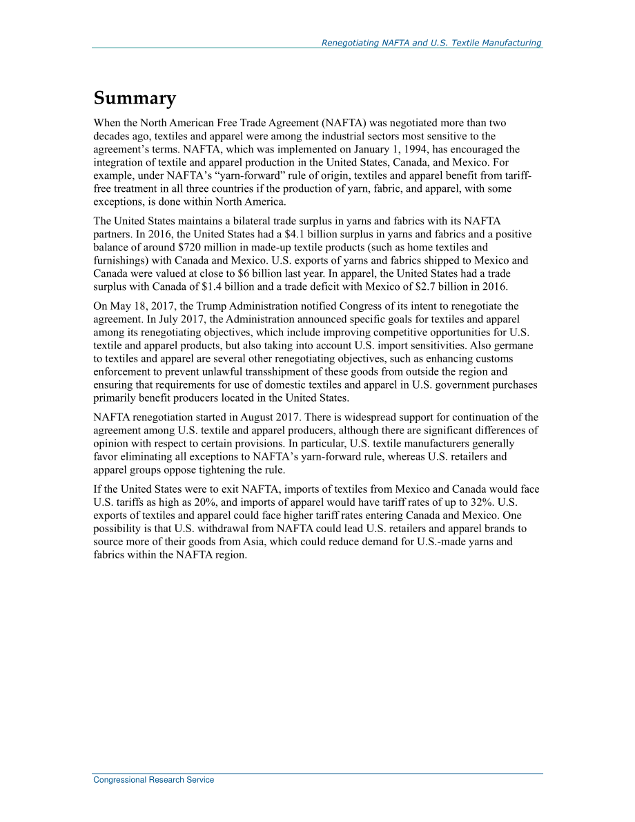 [20171030]R44998_重新谈判NAFTA和美国纺织制造业.pdf_第2页