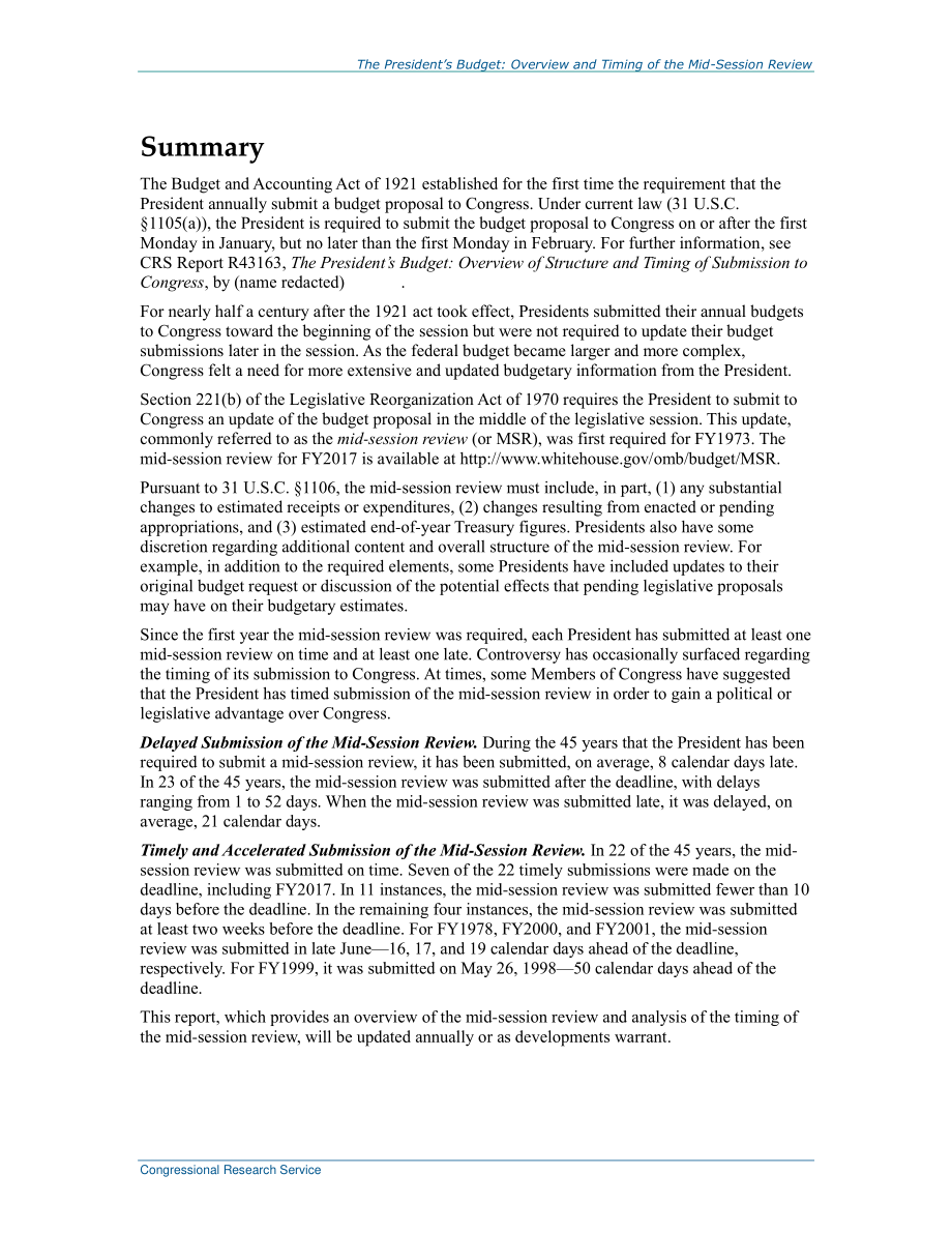 [20160802]RL32509_总统的预算：中期审查概述和时间安排.pdf_第2页
