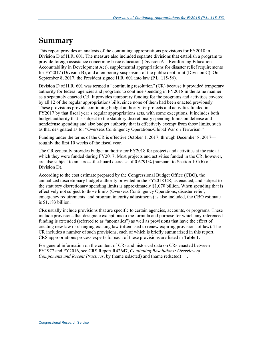 [20171006]R44978_2018财年持续拨款概述（P.L115-56).pdf_第2页
