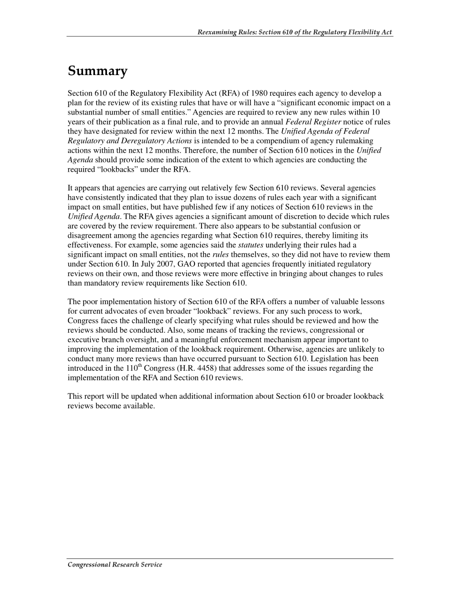 [20080114]RL32801_复审规则：《监管灵活性法案》第610节.pdf_第2页