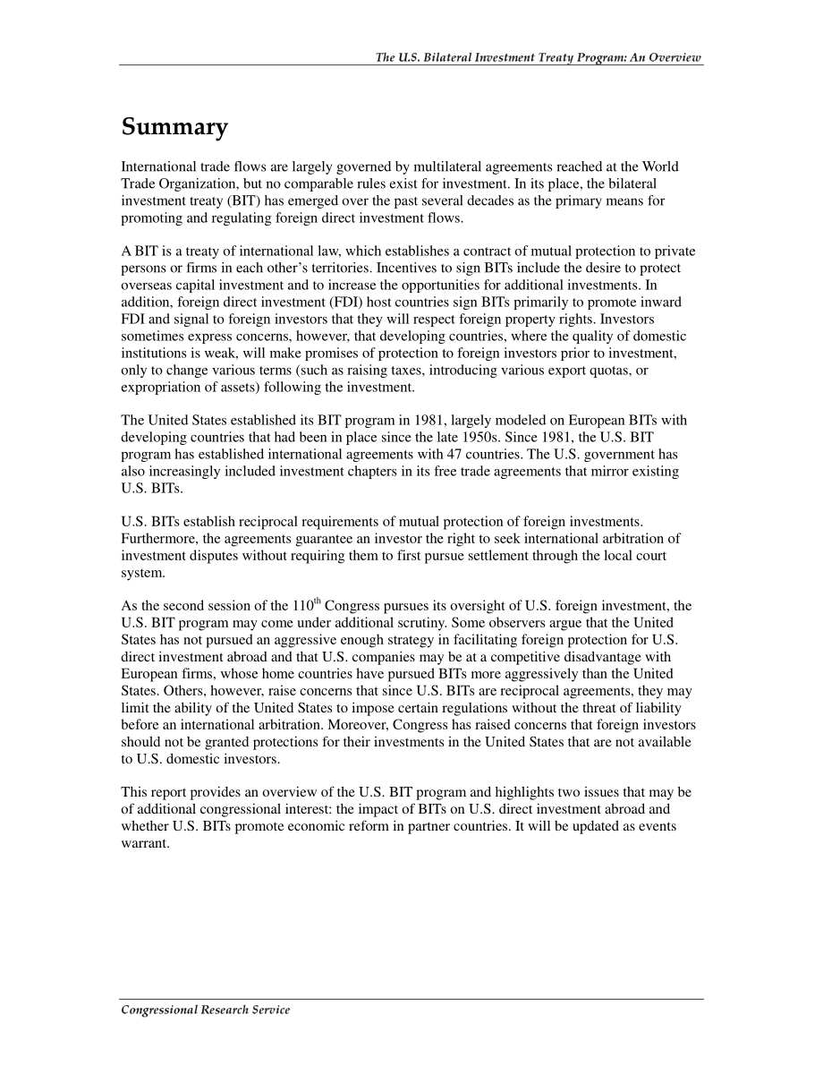 [20080128]RL33978_美国双边投资条约计划：概述.pdf_第2页