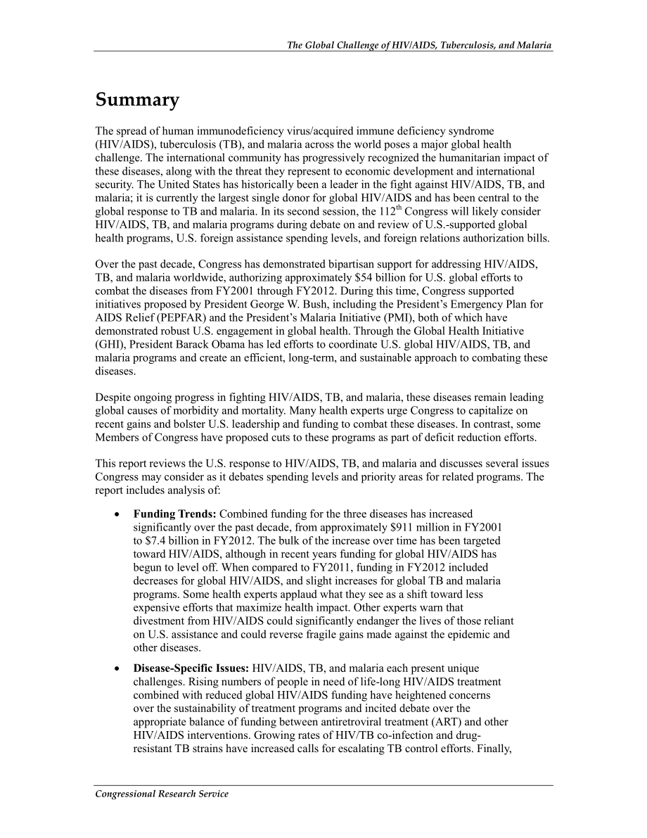 [20120529]R41802_艾滋病毒艾滋病、结核病和疟疾的全球挑战.pdf_第2页