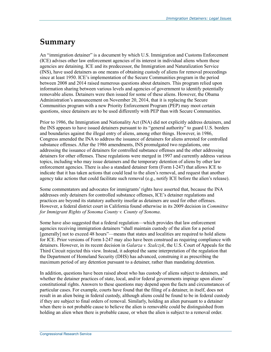 [20150507]R42690_移民拘留者：法律问题.pdf_第2页