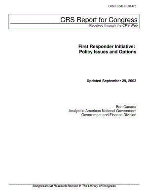 [20030929]RL31475_第一响应者倡议：政策问题和选择.pdf