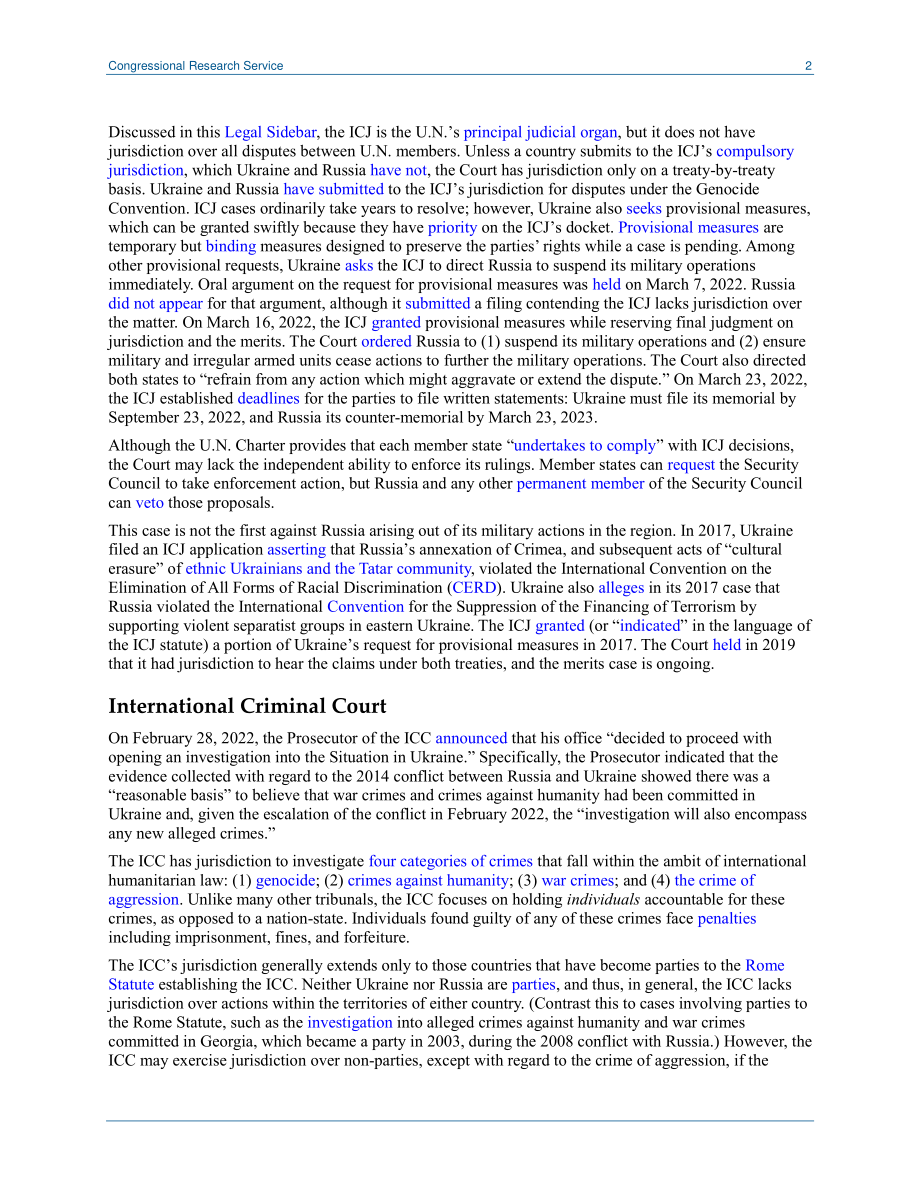 [20220413]LSB10704_国际法庭在应对入侵乌克兰方面的作用.pdf_第2页
