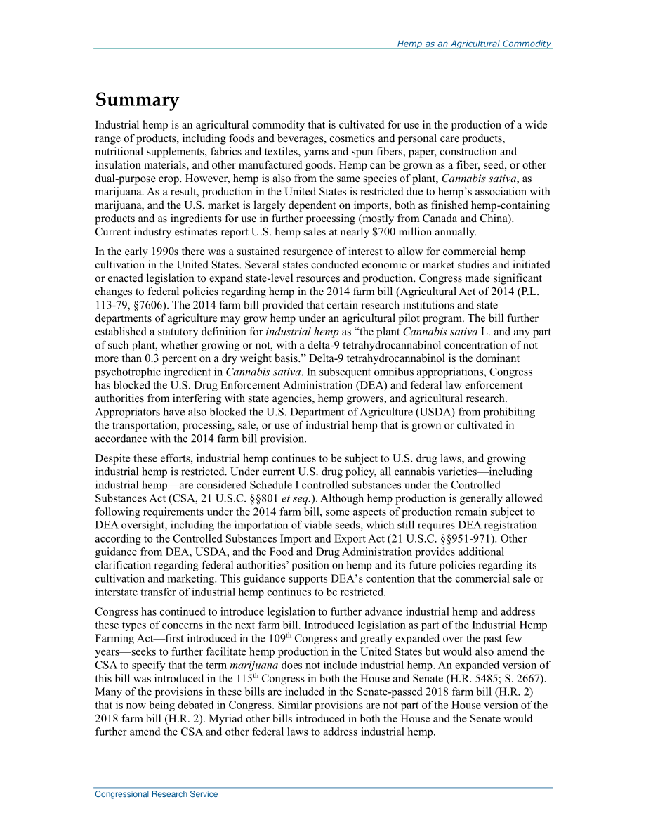 [20180709]RL32725_大麻作为农产品.pdf_第2页
