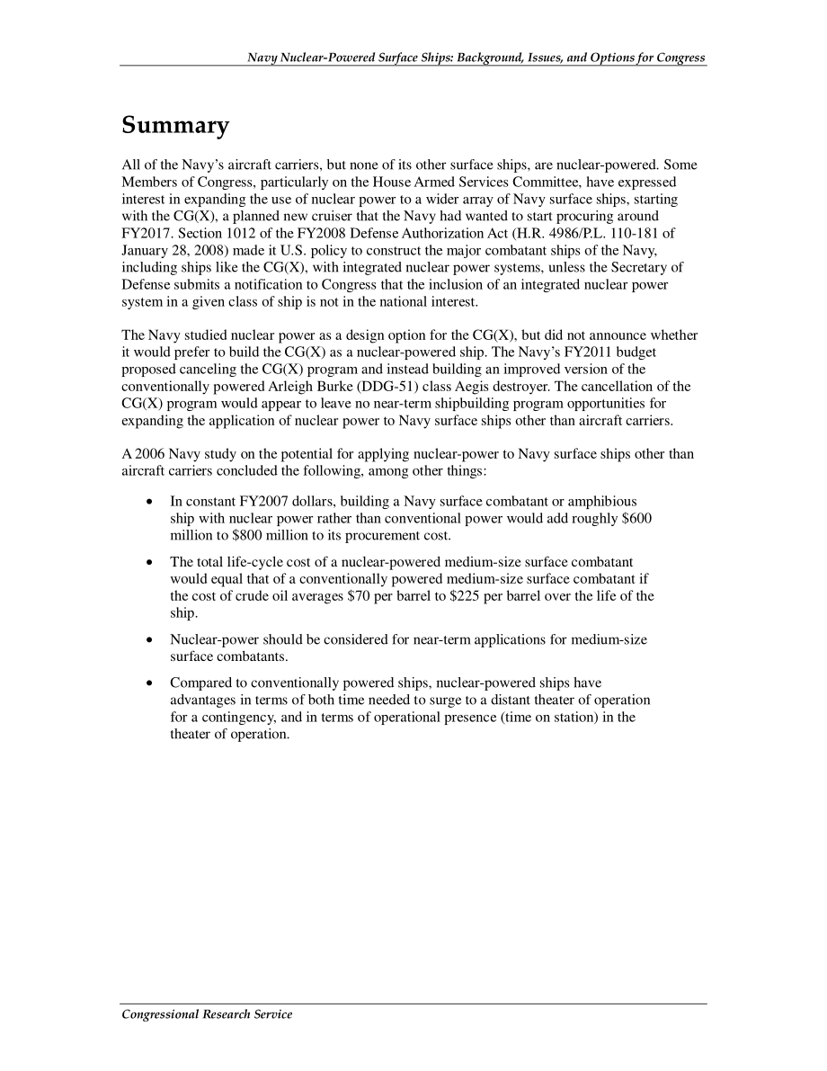 [20110118]RL33946_海军核动力水面舰艇：背景、问题和国会的选择.pdf_第2页