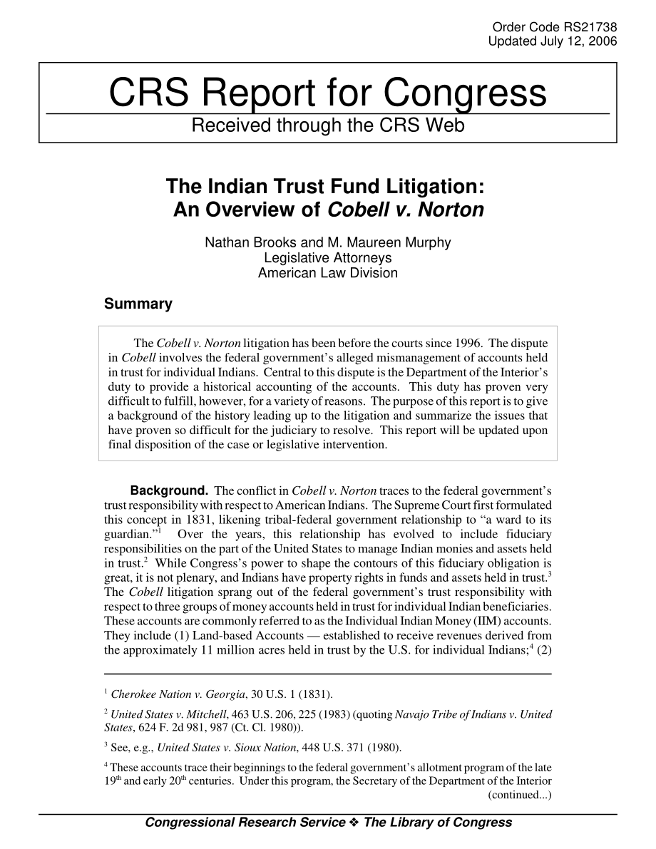 [20060712]RS21738_印度信托基金诉讼：科贝尔诉诺顿案概述.pdf_第1页