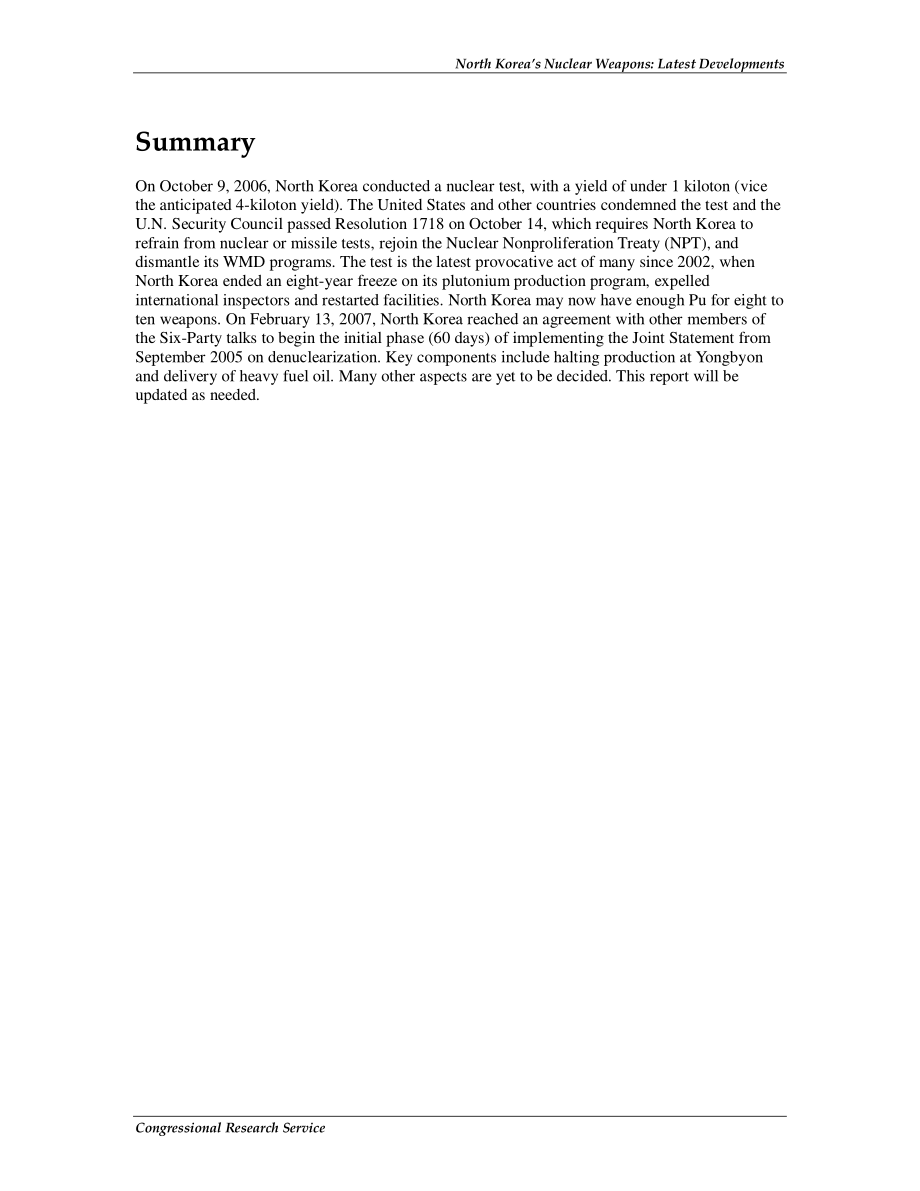 [20070313]RS21391_朝鲜核武器：最新发展.pdf_第2页