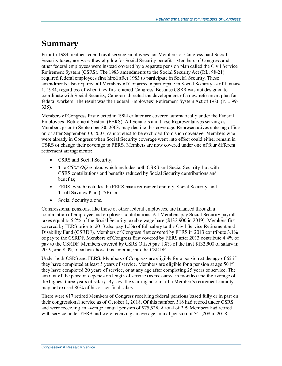 [20190808]RL30631_国会议员退休福利.pdf_第2页