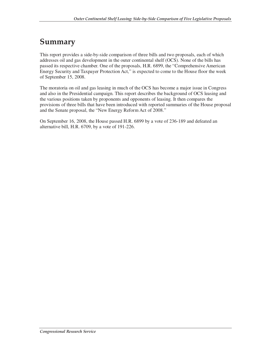 [20080917]RL34667_外大陆架租赁：五项立法提案的并列比较.pdf_第2页