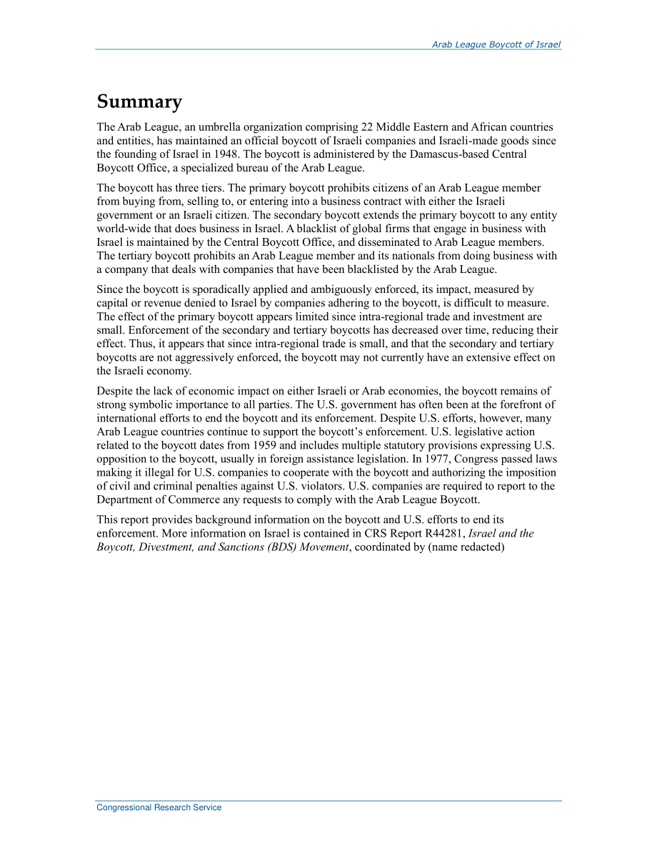 [20170825]RL33961_阿拉伯联盟抵制以色列.pdf_第2页