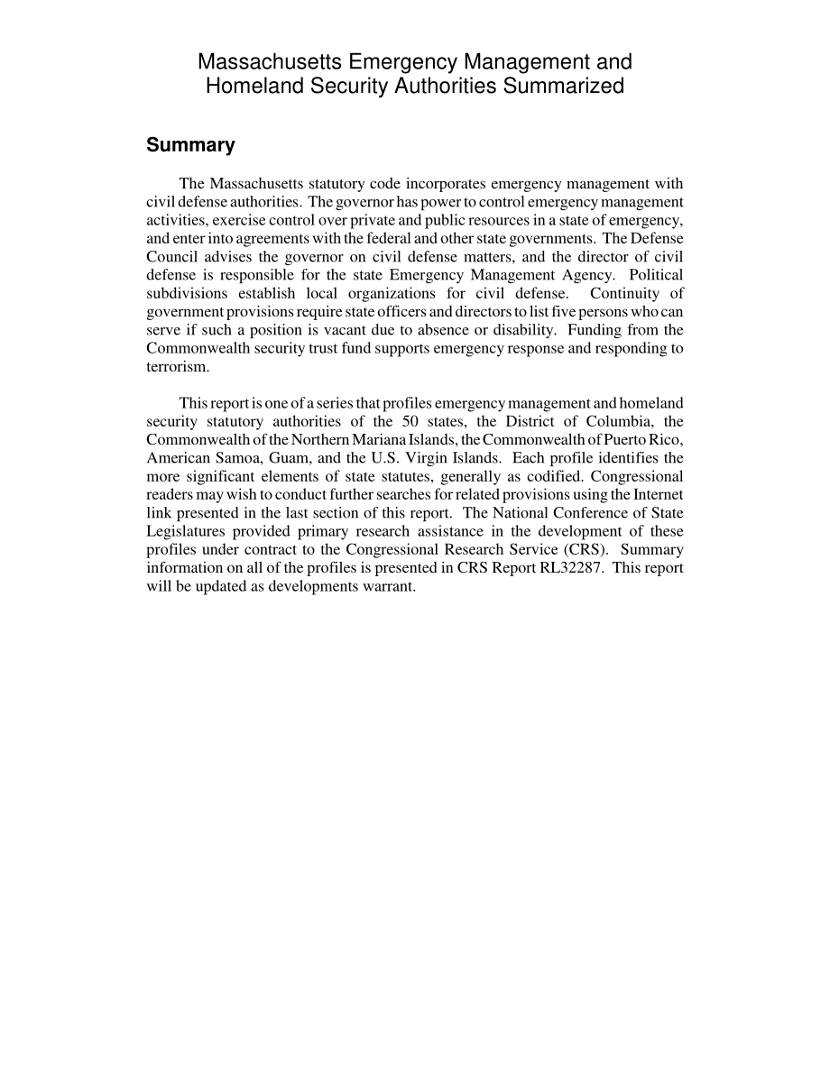 [20040323]RL32325_马萨诸塞州应急管理和国土安全局总结.pdf_第2页